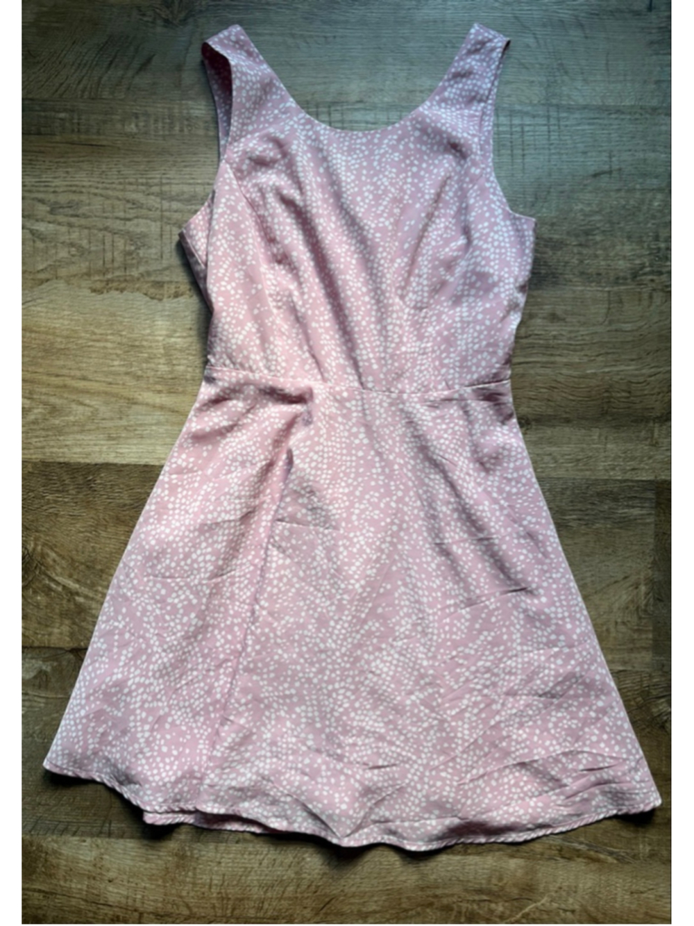 Forever 21 Sleeveless Pink Dalmatian Mini Dress Small